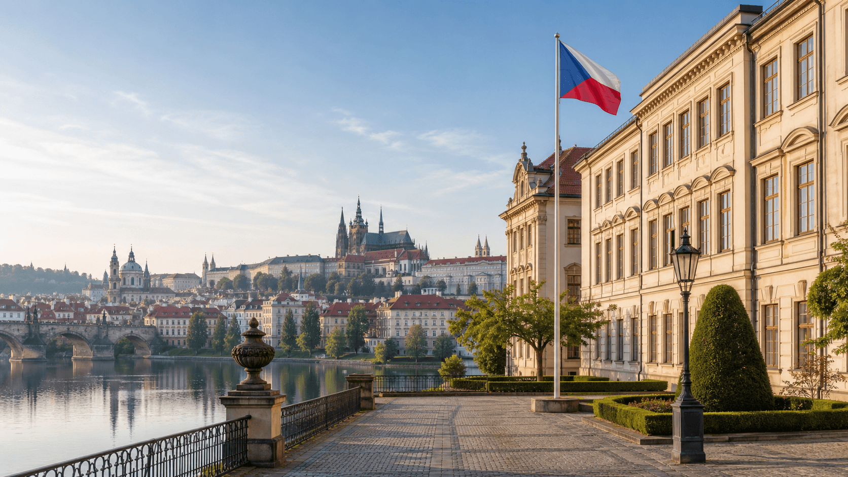 City view representing the Czech Republic as a study destination