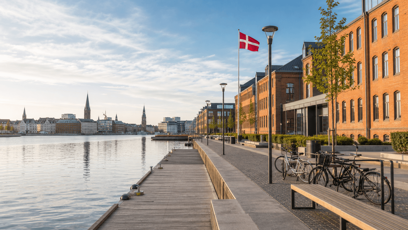 City view representing Denmark as a study destination