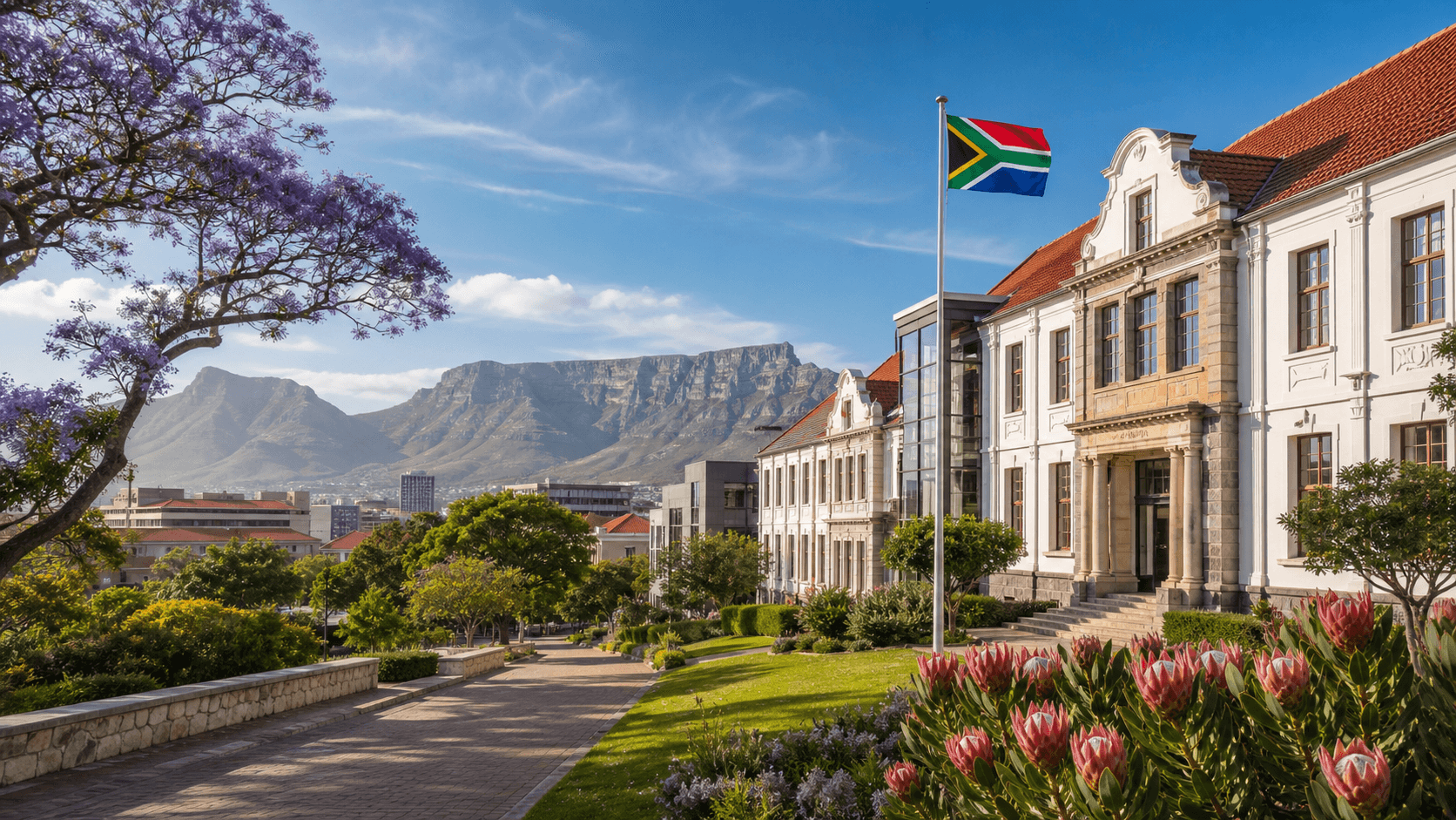 City view representing South Africa as a study destination