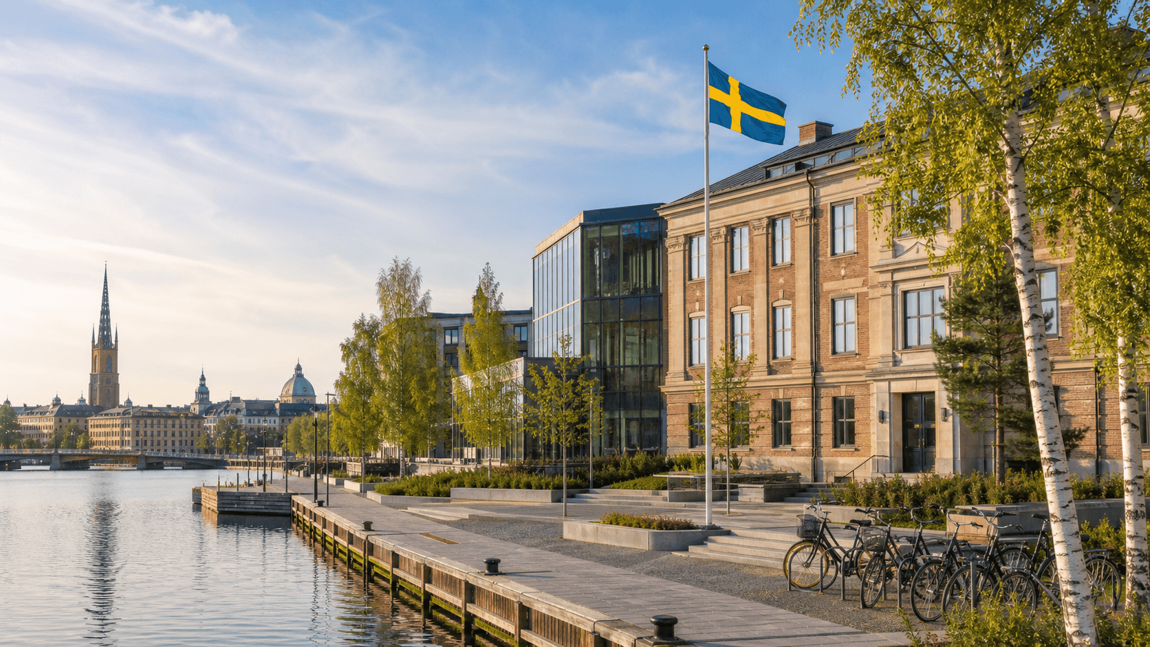 City view representing Sweden as a study destination