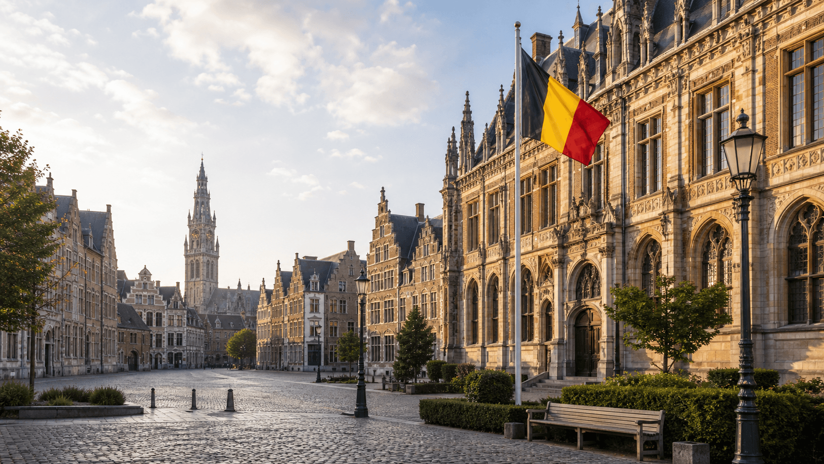 City view representing Belgium as a study destination