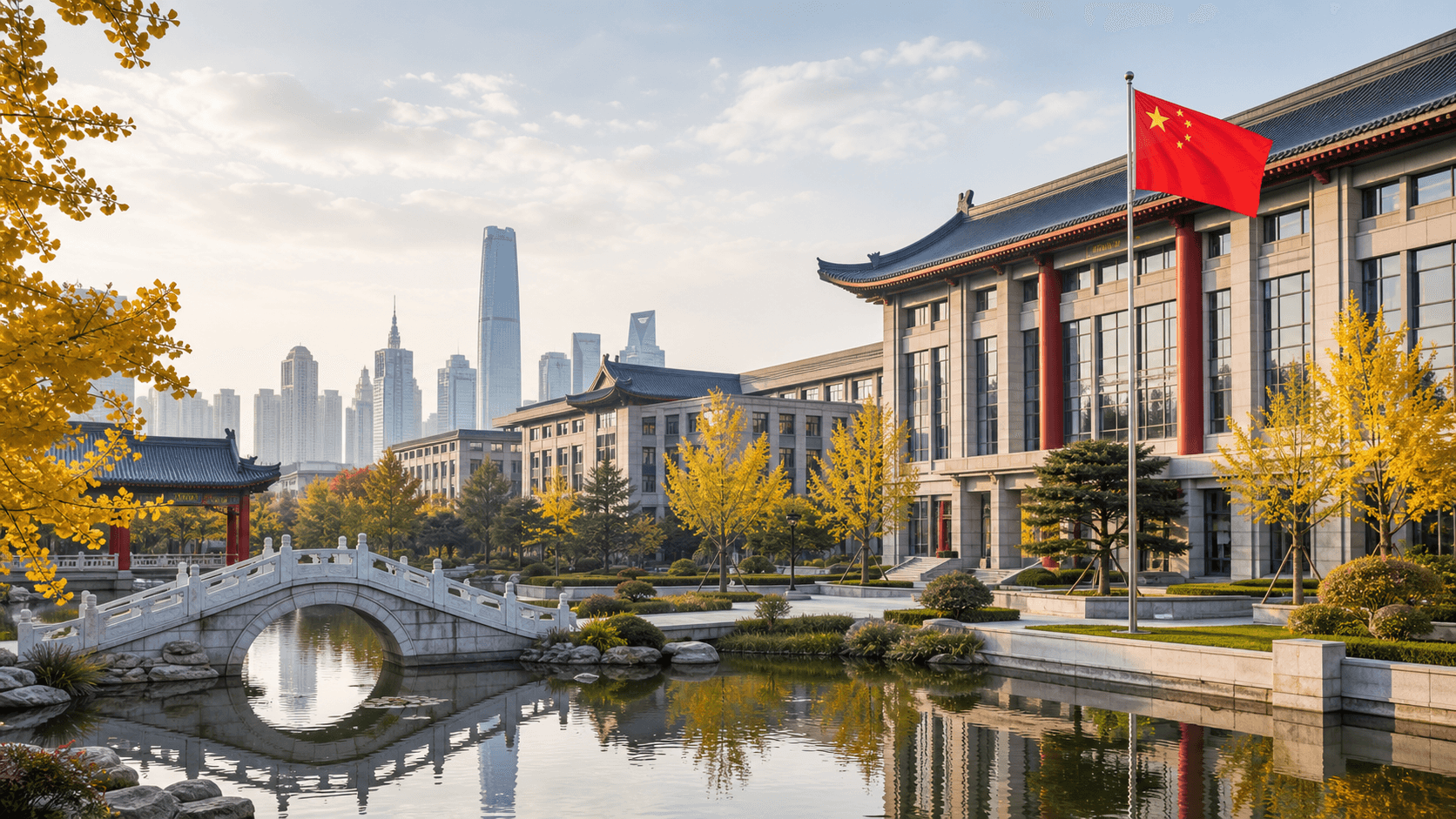 City view representing China as a study destination
