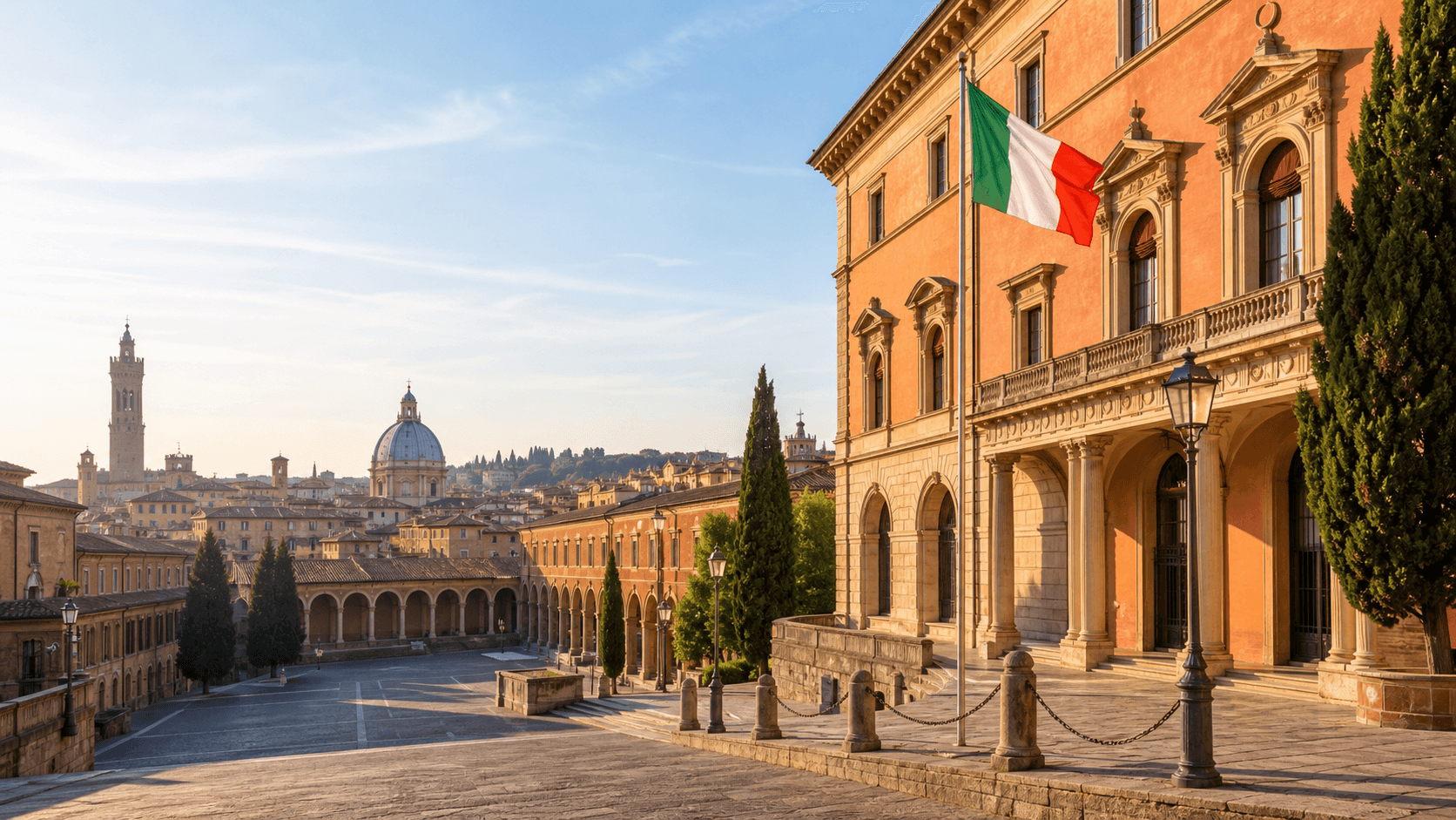 City view representing Italy as a study destination