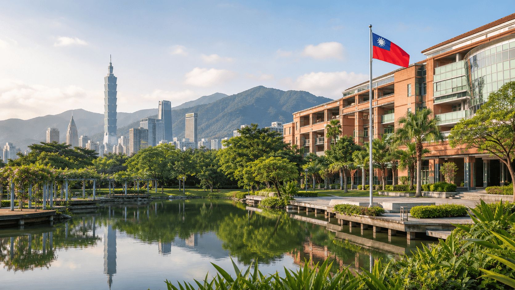 City view representing Taiwan as a study destination